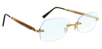 Gold & Wood Eyeglass Frames