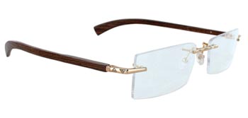 Gold & Wood Eyeglass Frames